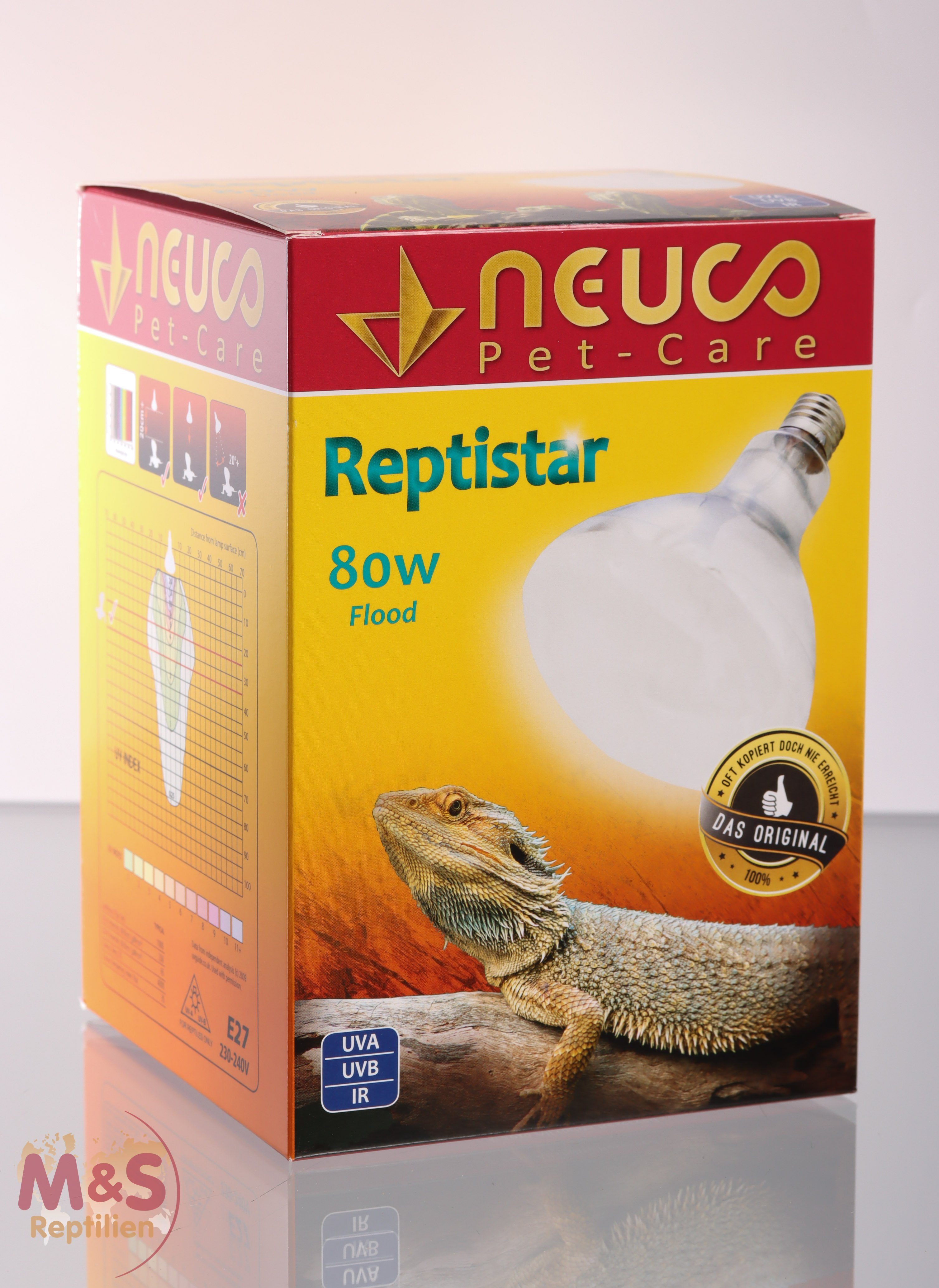 M&S Reptilien Terrarium NEUCO Reptistar (UV-Lampe) 80 Watt Flood