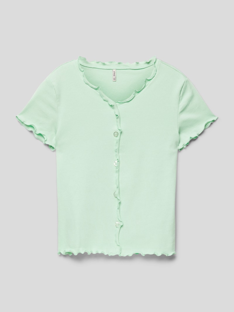 T-Shirt mit Muschelsaum Modell 'KOGLAILA' in mint