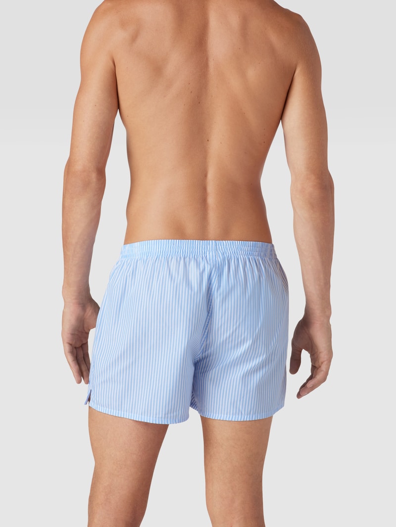 Boxershorts mit Label-Stitching im 2er-Pack in hellblau
