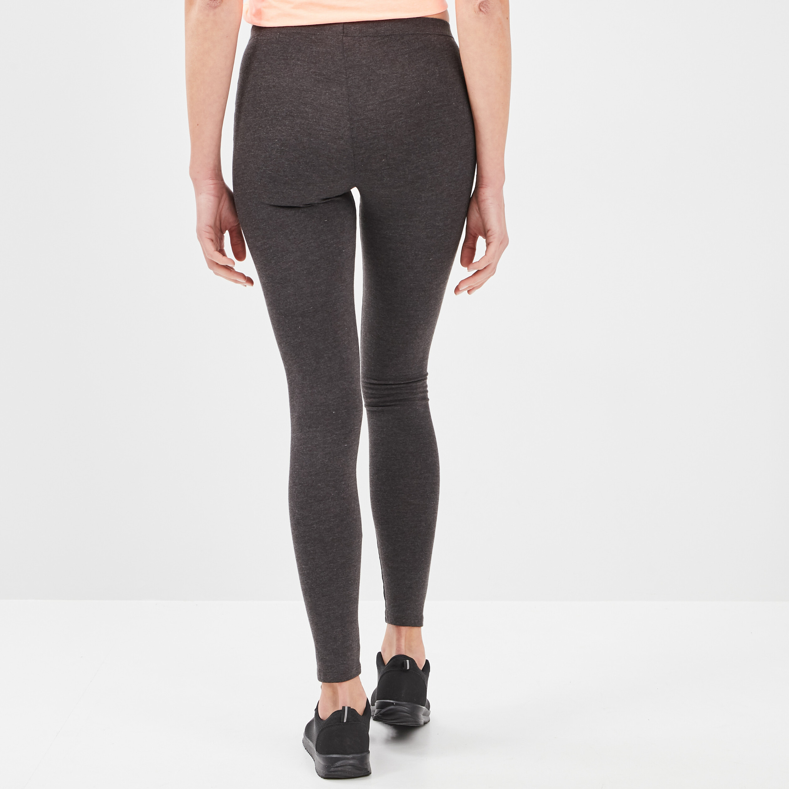 Legging long taille haute gris foncé femme | La Halle