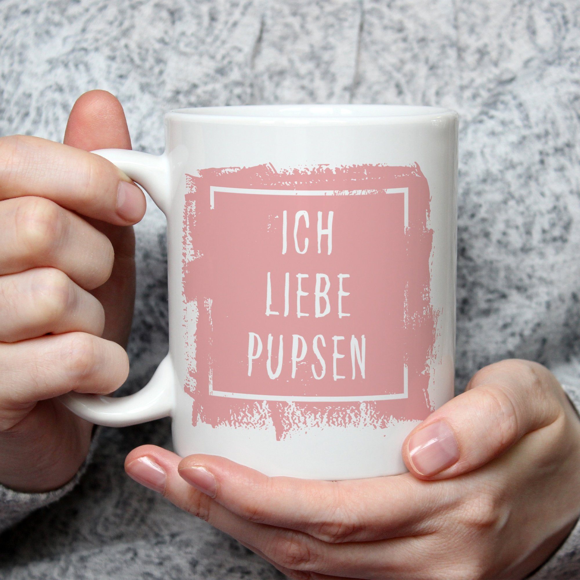 GRAVURZEILE Tasse Bedruckte Tasse mit Spruch - Ich Liebe Pupsen - Lustige Geschenke - Geschenk für Mama Papa Freunde Geburtstag Muttertag Vatertag Valentinstag Weihnachten - für Männer & Frauen - für Sie & Ihn