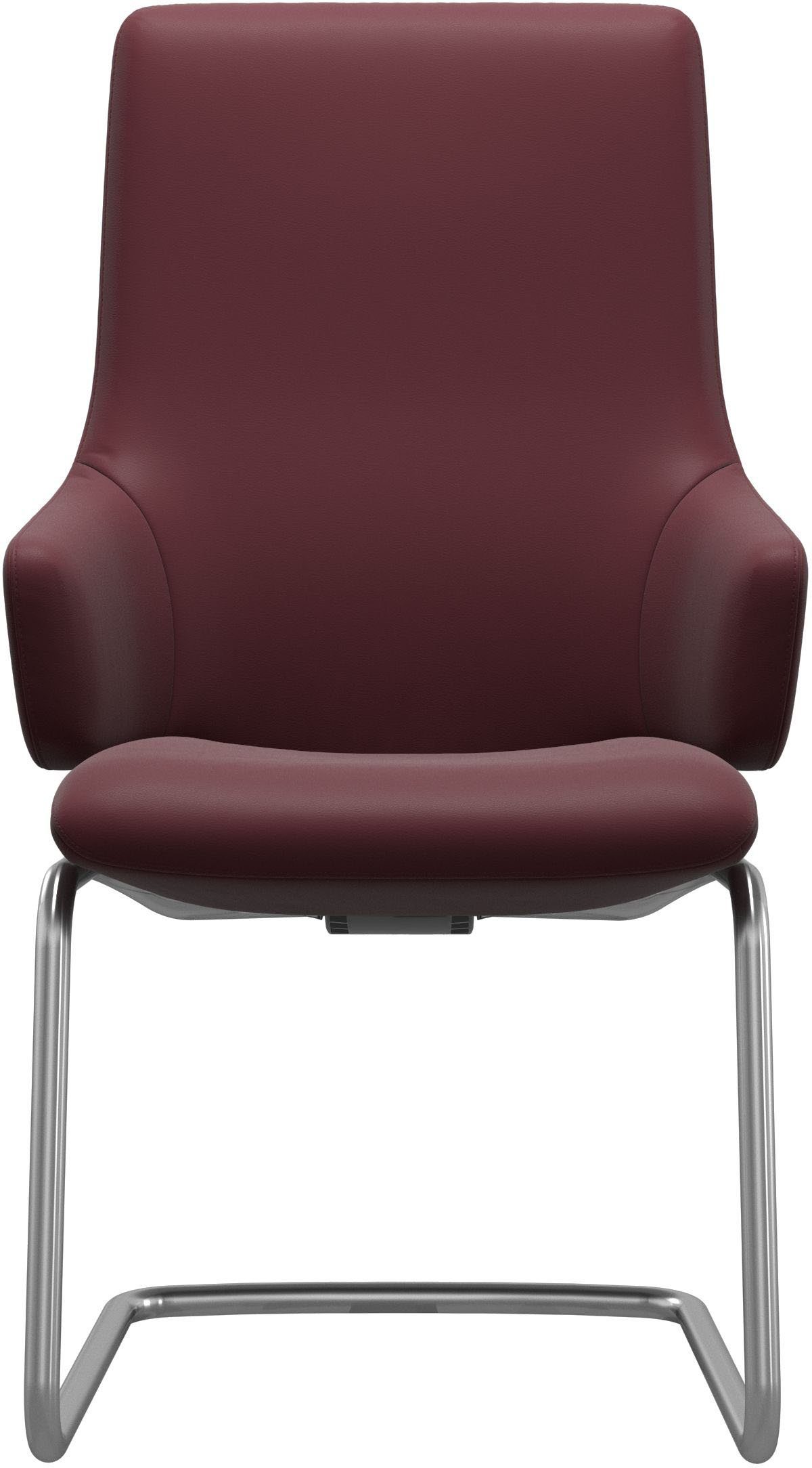 Stressless® Polsterstuhl Laurel, High Back mit Armlehne, Größe L, mit Beinen aus Stahl in Chrom matt