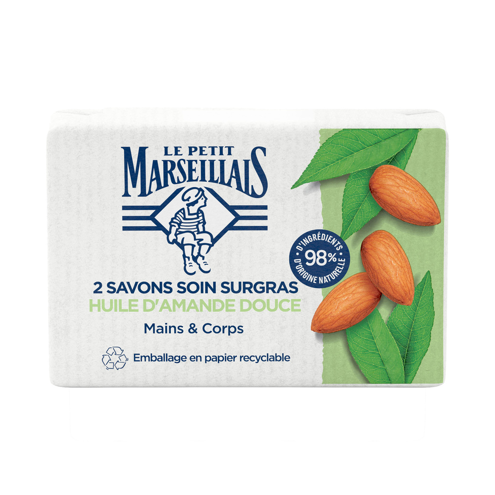 le petit marseillais Lot Savon Soin Surgras à l'Huile d'Amande Douce Savon