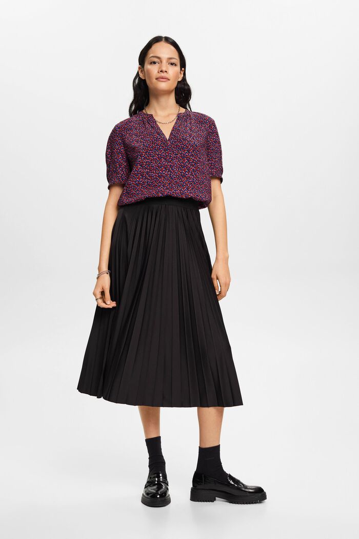 Bluse mit V-Ausschnitt und Muster