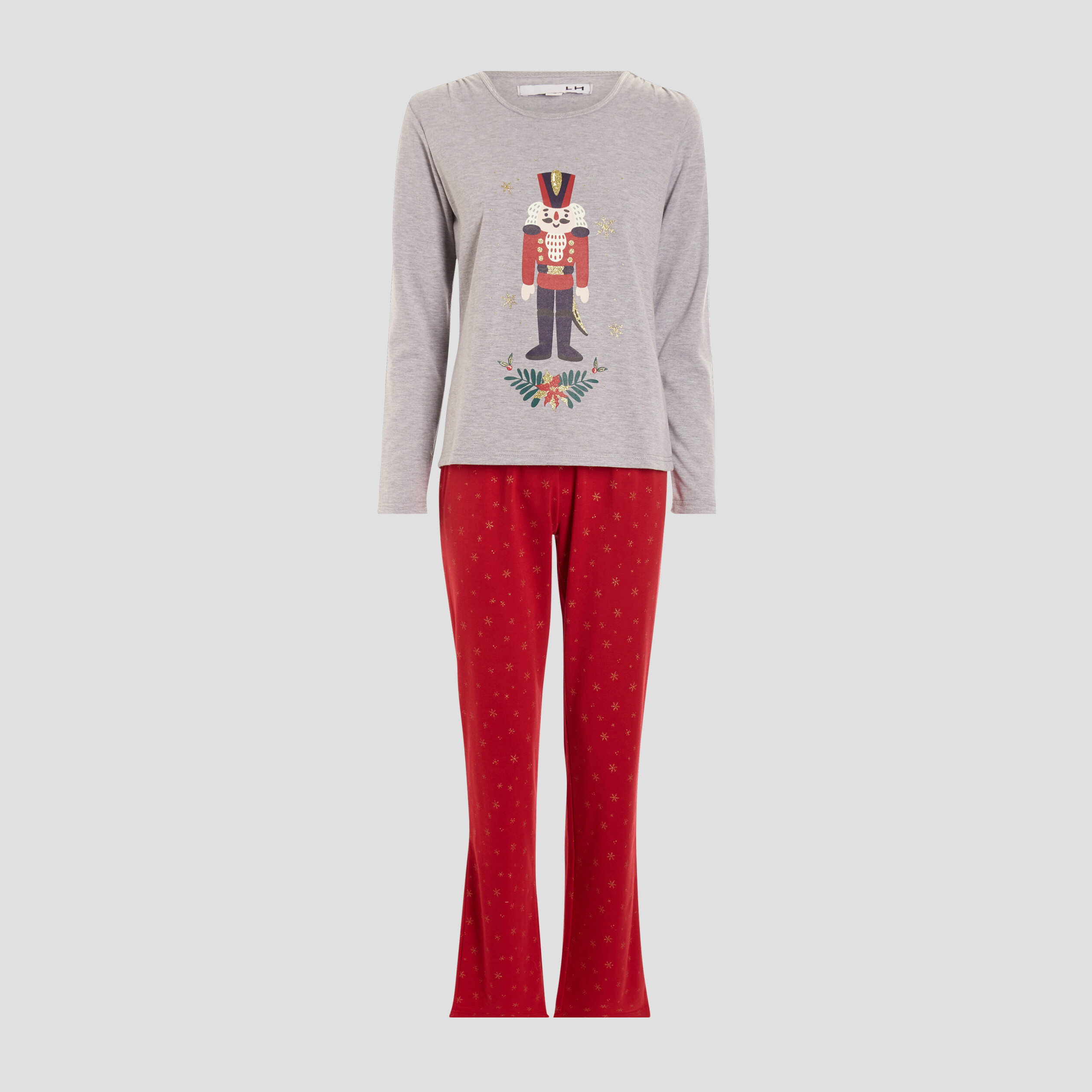 Ensemble pyjama 2 pièces gris clair femme | La Halle