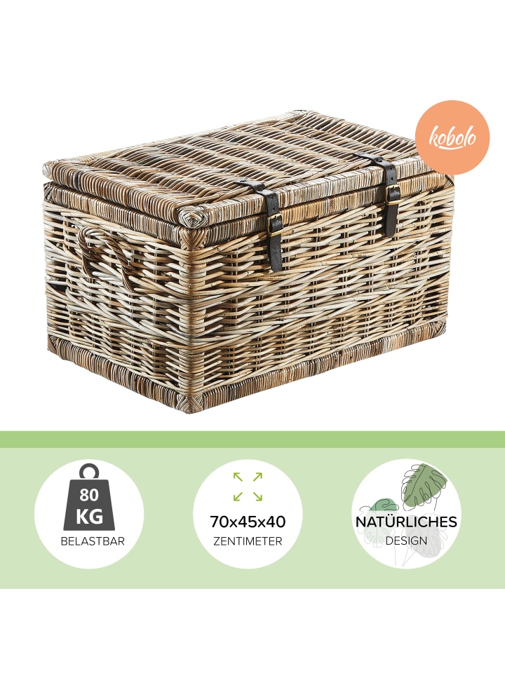 kobolo Truhe COMPARTTRUNK in Grau günstig kaufen onesize