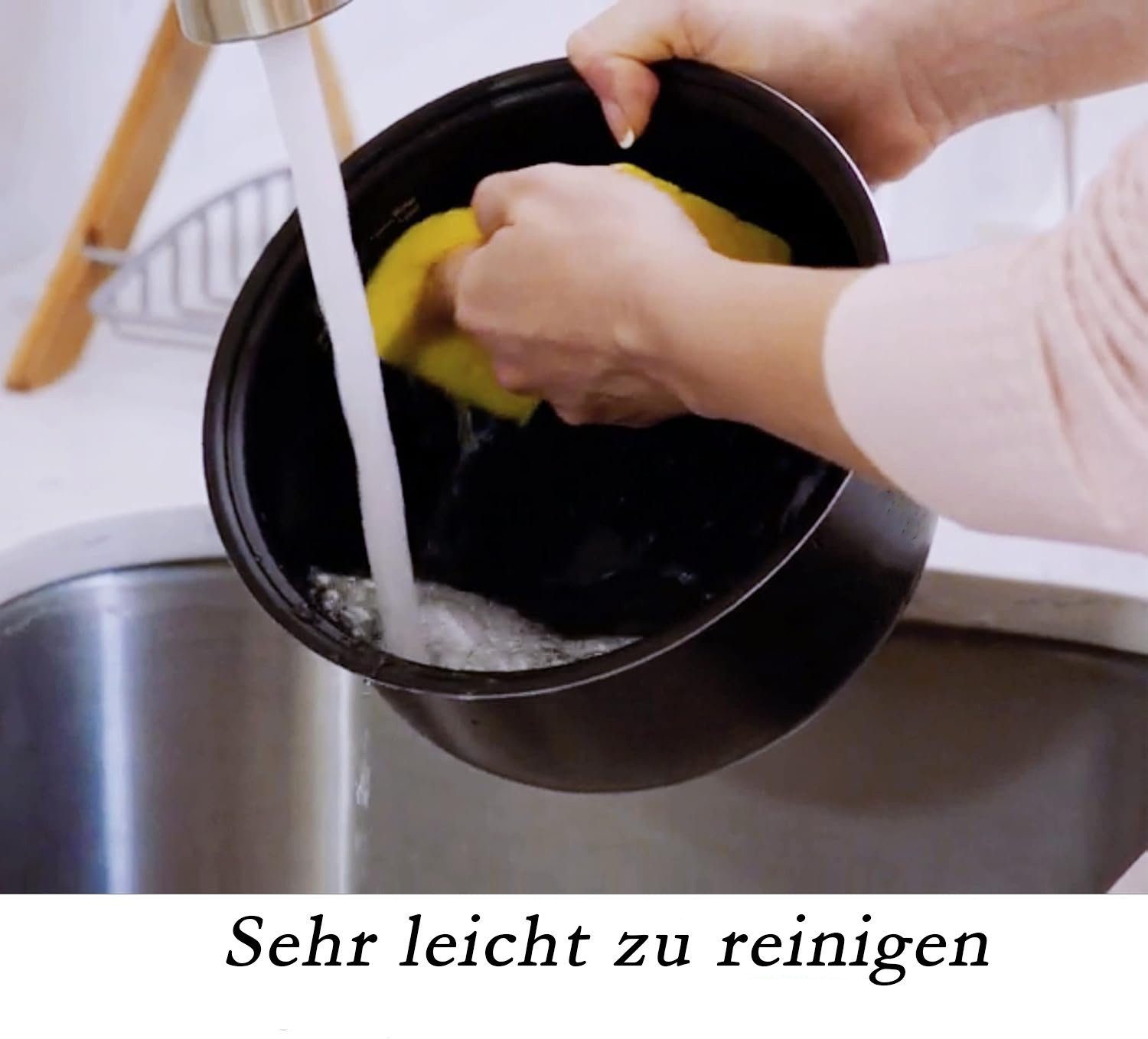 Mutoy Multikocher 2L Reiskocher mit Dampfgarfunktion Dampfgarfunktion,Warmhaltefunktion, perfekt für 1-4 Personen zum Kochen von Reis,Fleisch,Nudeln oder Suppe