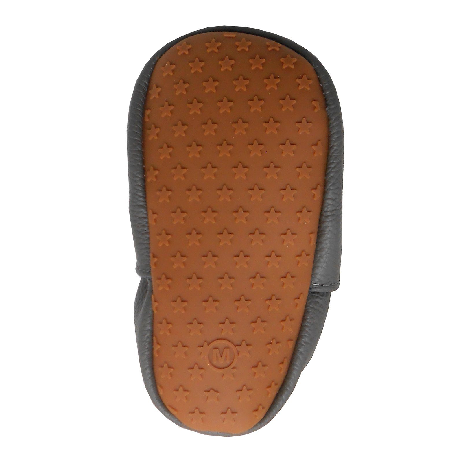Yalion Weiche Leder Krabbelschuhe Baby Lauflernschuhe Lederpuschen Stern Hausschuh 100% Leder, Rutschfestes