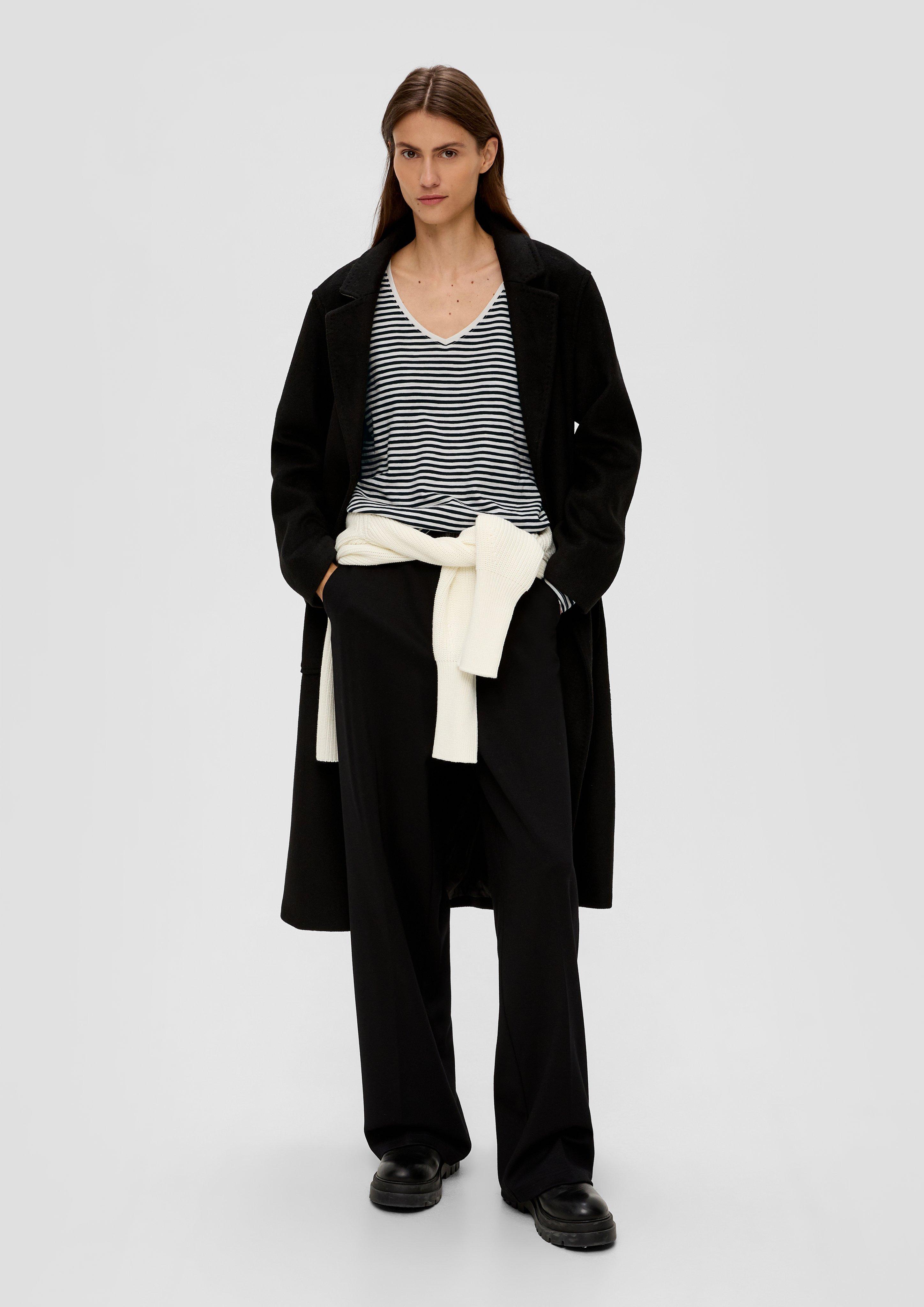 Gestreiftes Longsleeve mit Rollsaum  2135958-99H2
