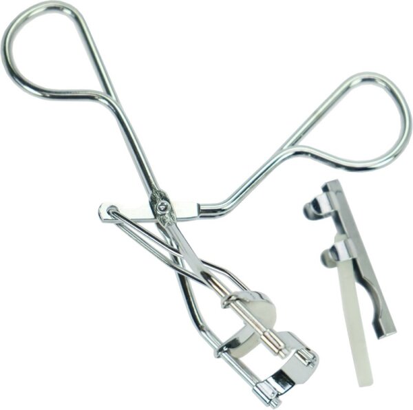 Fantasia Wimpernformer, Metall, Silber mit Ersatzgummi, 11 cm Wimpernzange
