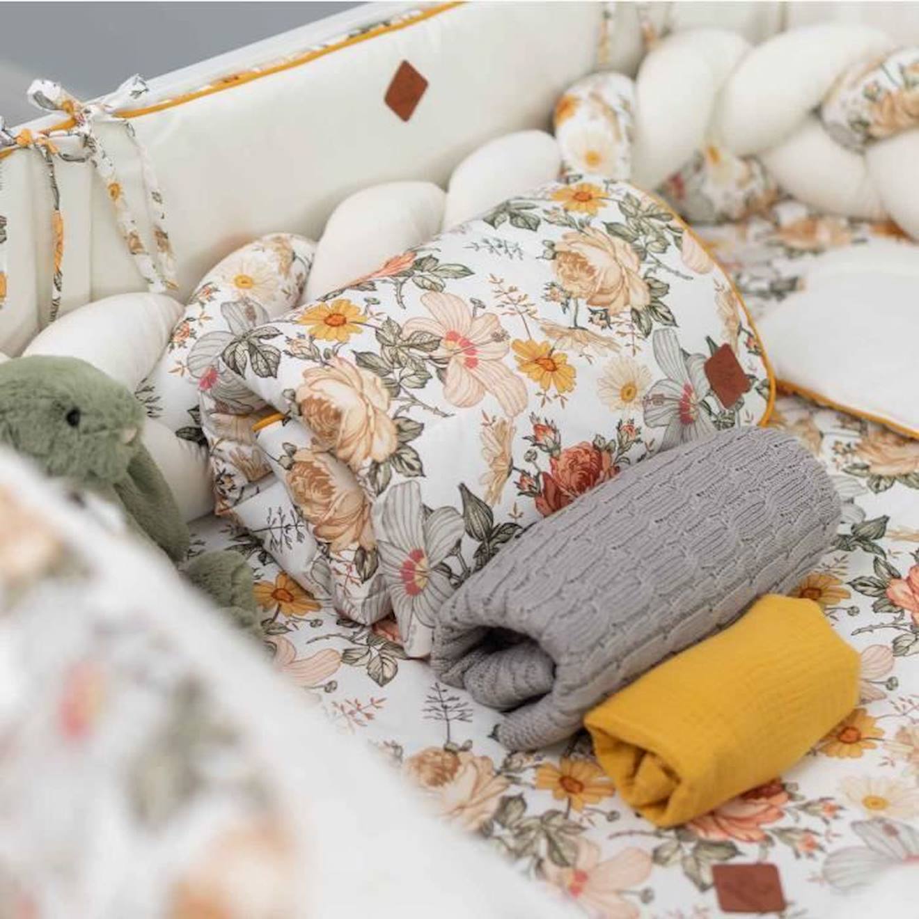 Couverture bébé réversible, Néo Vintage Multicolore 75 x 100 cm blanc