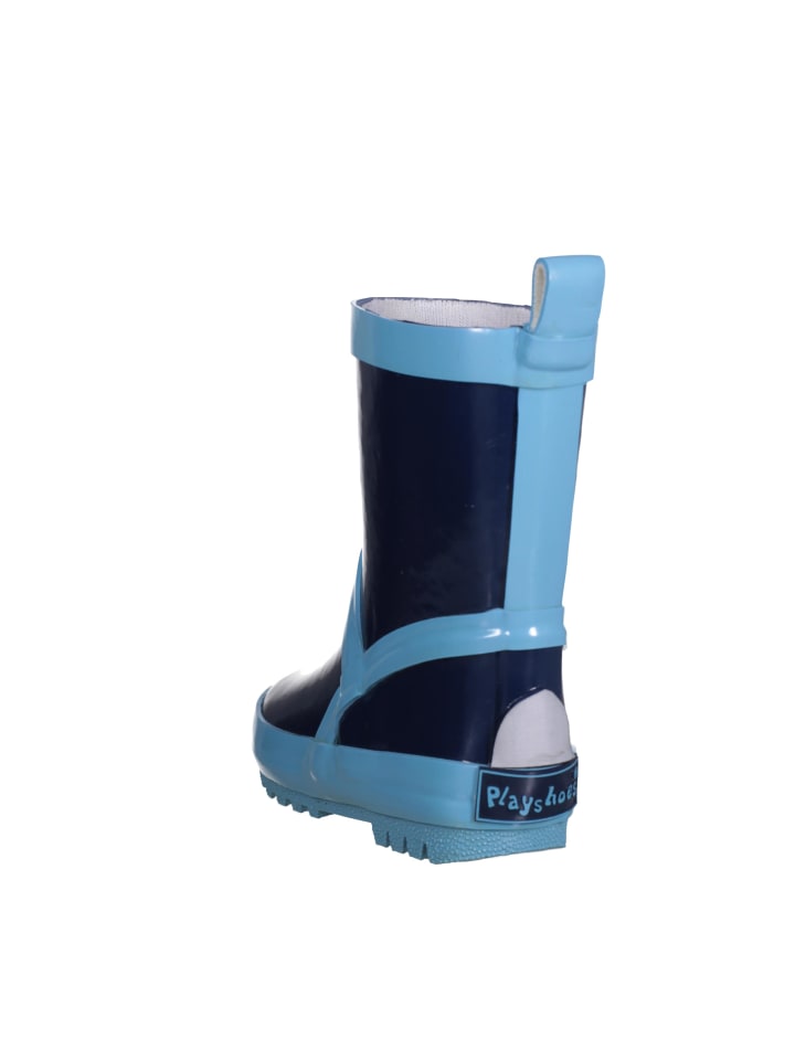 Playshoes Gummistiefel uni in Marine/Hellblau günstig kaufen