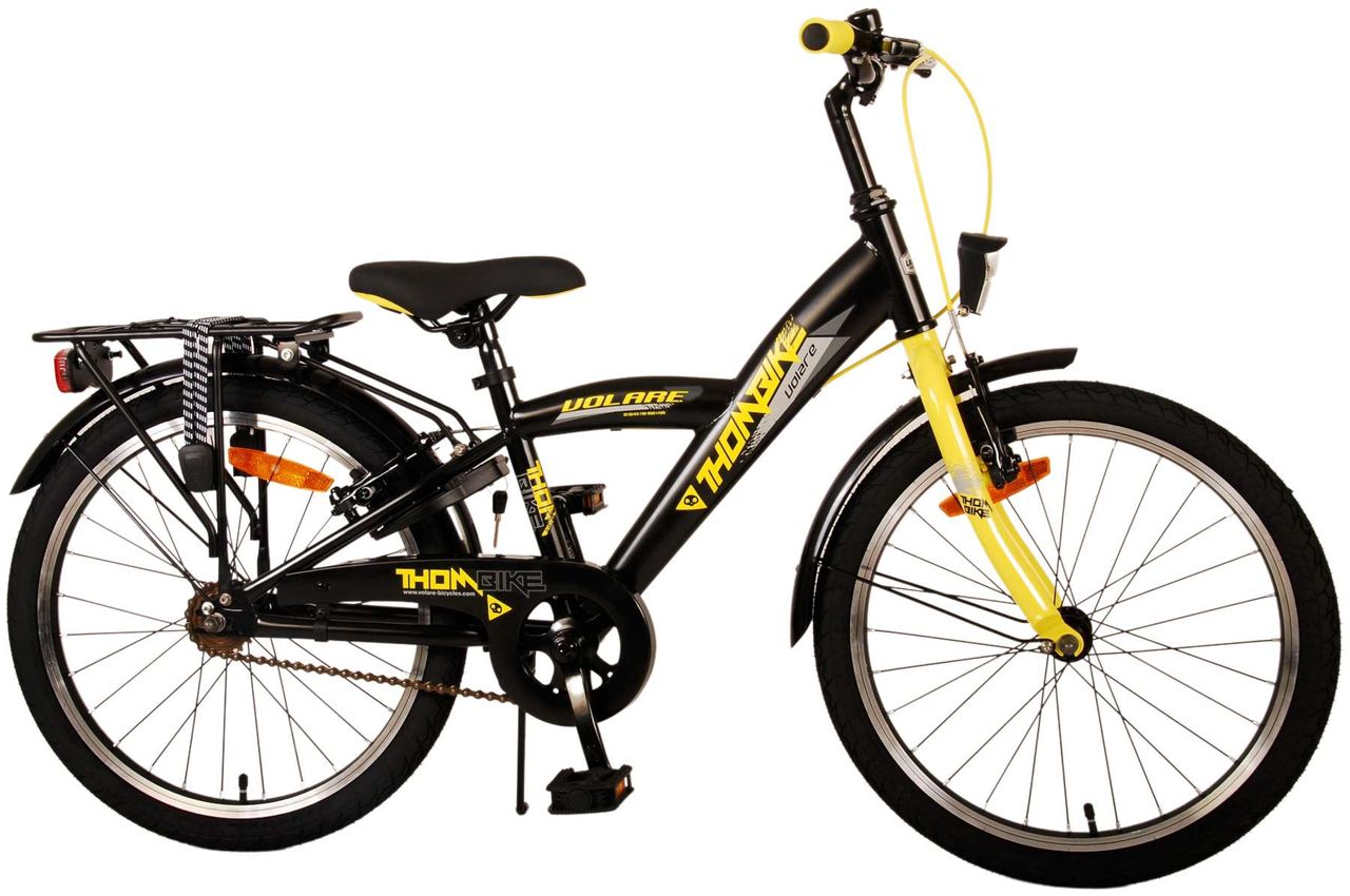 Volare Thombike Kinderfahrrad - Jungen - 20 Zoll - Schwarz Gelb - Zweihandbremsen