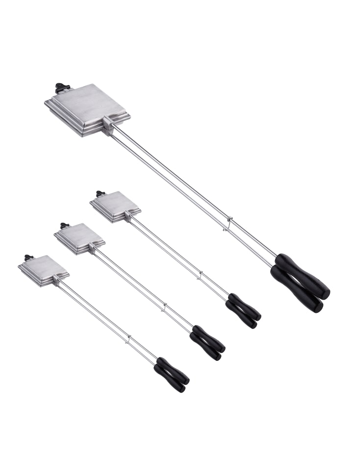 relaxdays 4 x Sandwicheisen in Silber günstig kaufen onesize