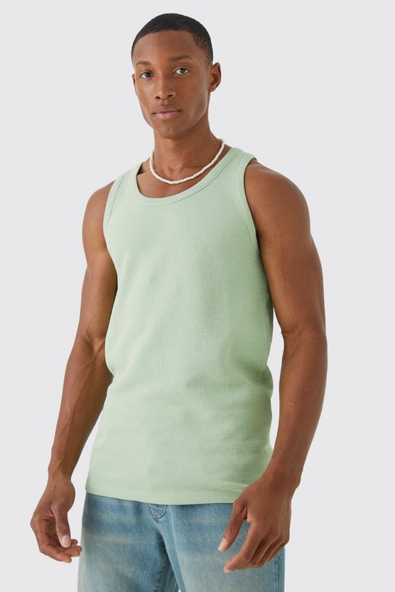 Tanktop in Waffeloptik