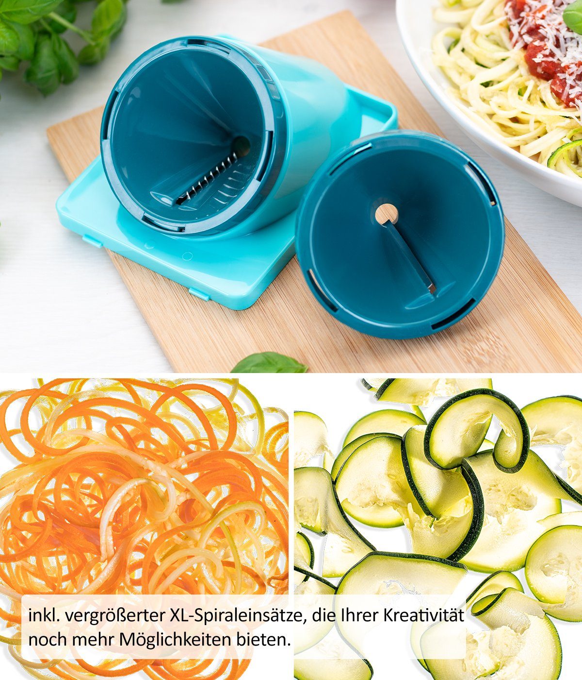 Genius Gemüseschneider Nicer Dicer Chef Professional, Set 15-tlg. Gemüseschneider, 5.2L Behälter Deckel Gemüsehobel