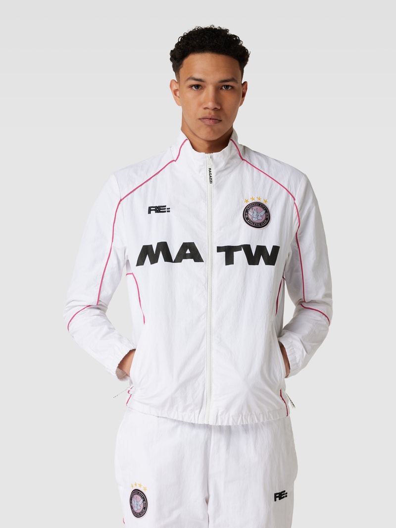 Trainingsjacke mit Statement-Print - MATW x REVIEW Drop 10 in weiß
