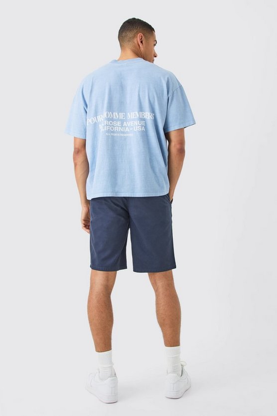 Lockere dunkelblaue Shorts