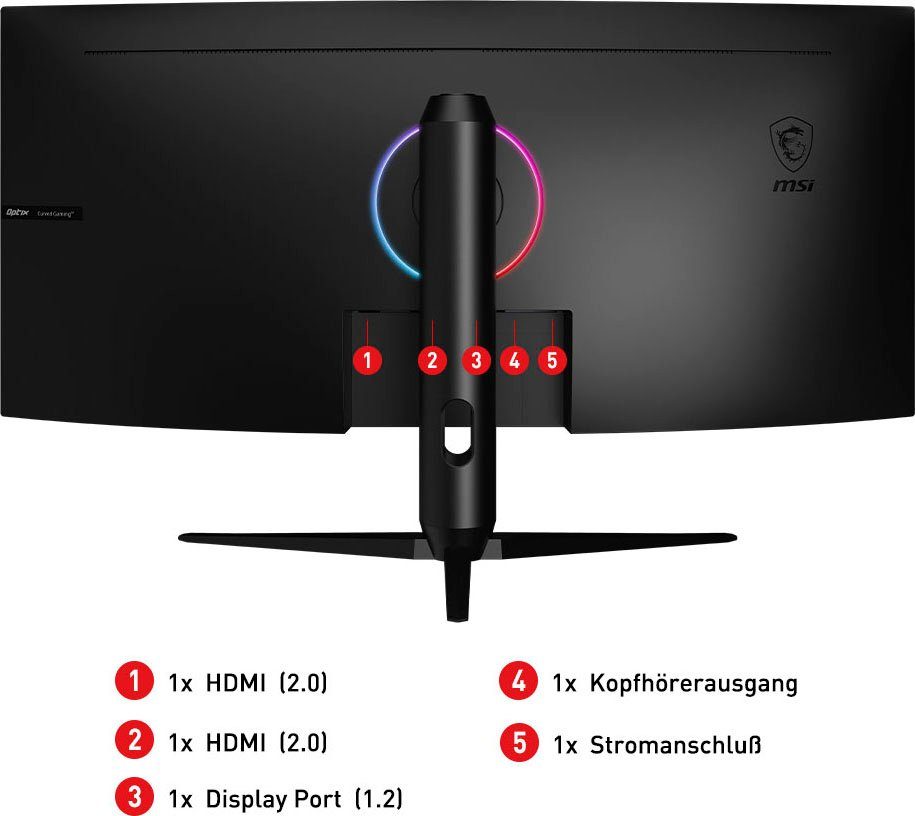 MSI Optix MAG342CQR Curved-Gaming-LED-Monitor (86 cm/34 