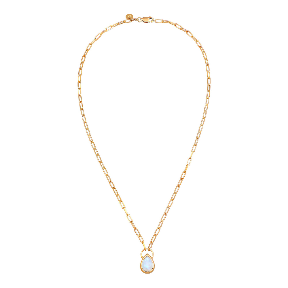 Elli PREMIUM Elli PREMIUM Collier Femmes Pendentif en forme de goutte avec pierre de lune en a collier