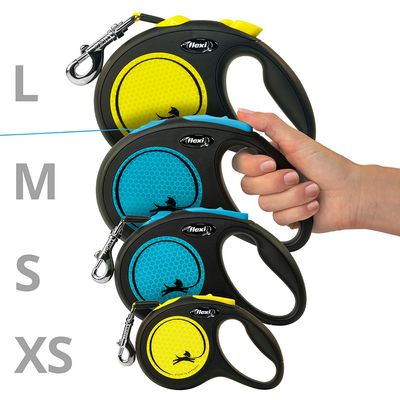 flexi New Neon Gurt-Leine blau, 5 m
