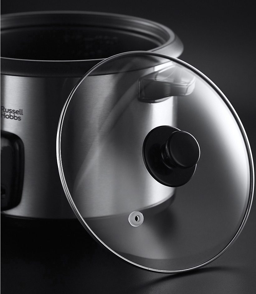 RUSSELL HOBBS Reiskocher 19750-56 Cook@Home, 700 W, inkl. Reislöffel & Messbecher, Dampfkorb für Gemüse/Fisch