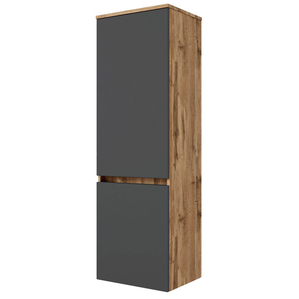 Midi-Schrank Lincoln, 40 cm, matt grau/wotaneiche