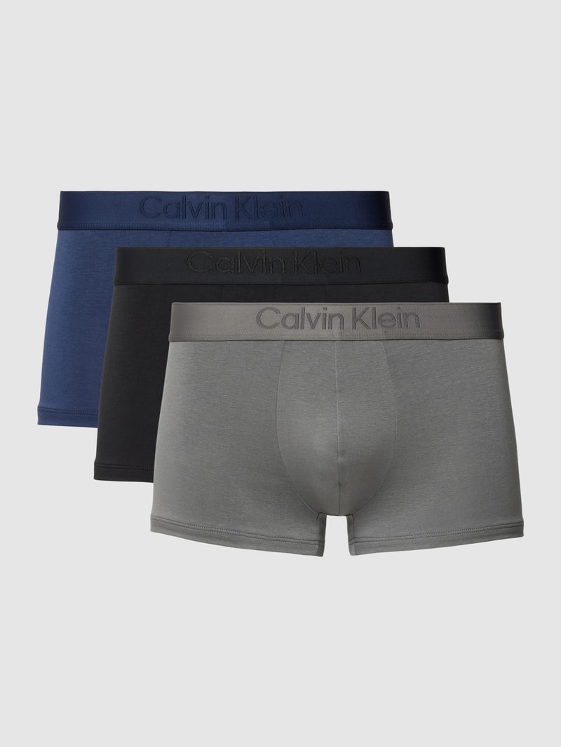 Trunks mit elastischem Logo-Bund im 3er-Pack in mittelgrau