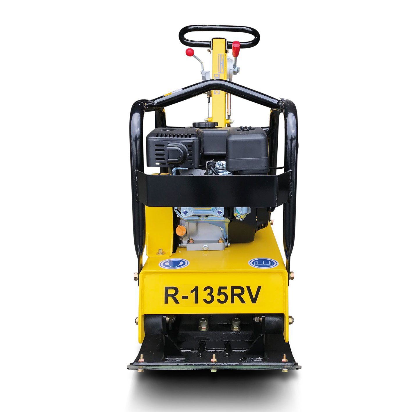 BAMATO Rüttelplatte R-135RV, max. 4300 vpm, 3-tlg., inklusive Gummimatte und Fahrwerk