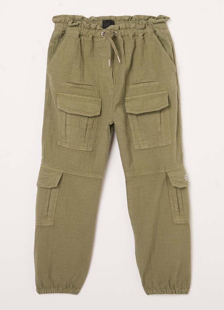 Calça cargo Givenchy de cintura alta e corte afunilado com estampa de logotipo em 3D.