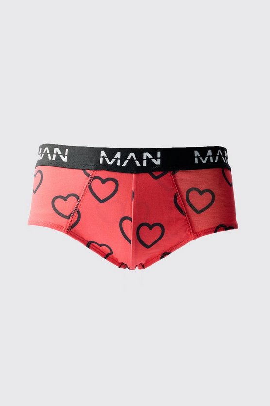 Man Unterhose mit Valentintags-Herz Print