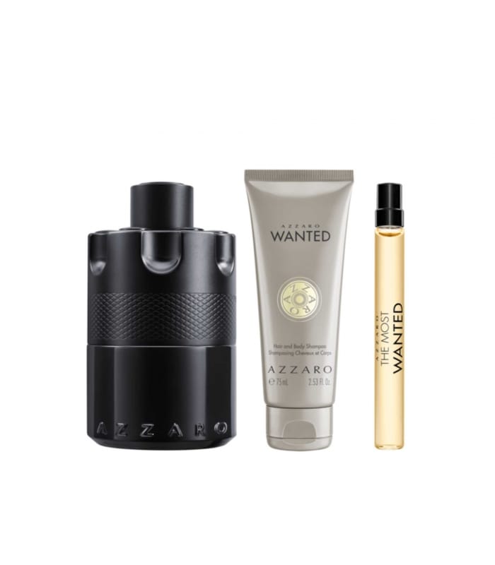 Azzaro-WANTED-Coffret Eaux de Parfum Intense + Shampooing Cheveux & Corps