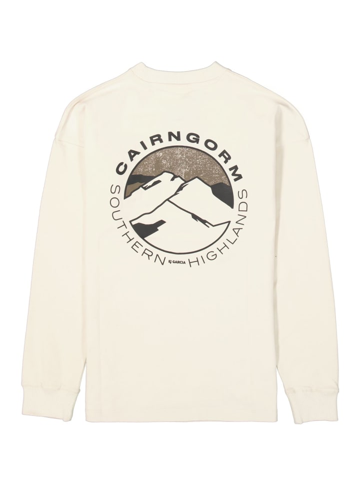 Garcia Langarmshirt mit Rückenprint in moonbeam günstig kaufen