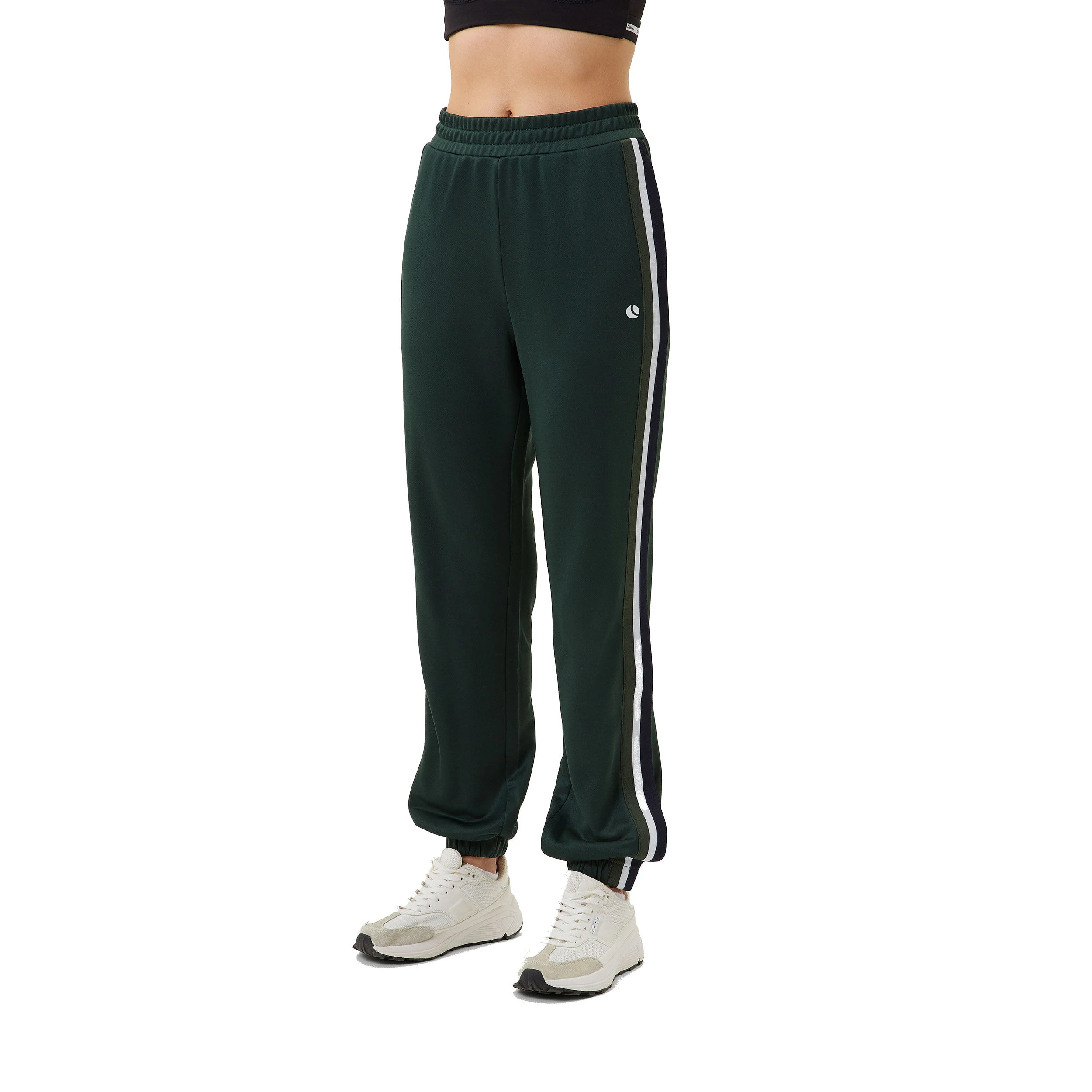 ACE Tapered Trainingshose Damen - Dunkelgrün, Weiß