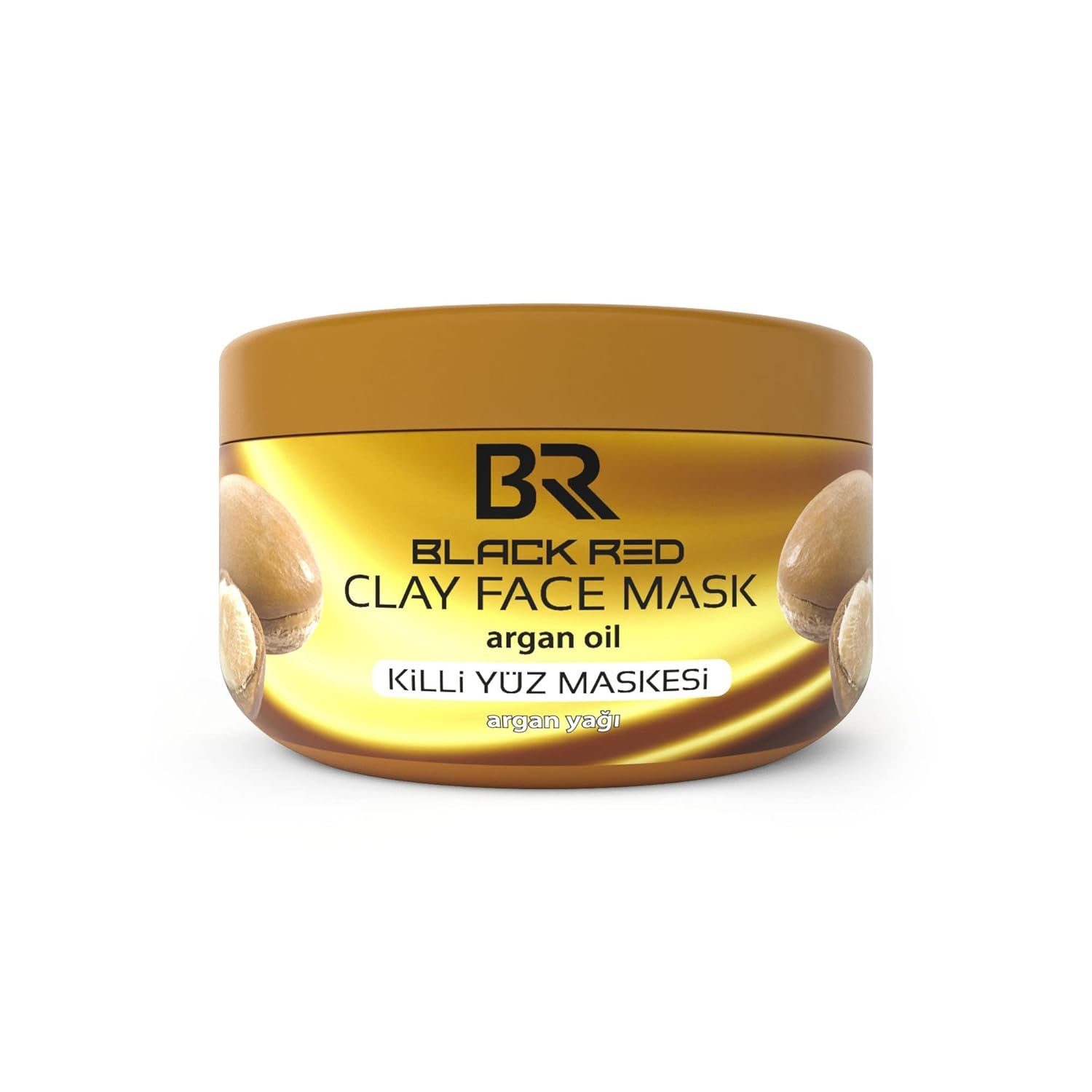 Dora Kozmetik Gesichtsmaske Black & Red Clay Face Mask Argan Oil 400g