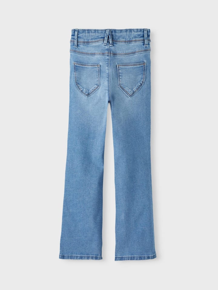 name it Mädchen Straight Leg Jeans Denim Hose NKFPOLLY in Blau günstig kaufen 98