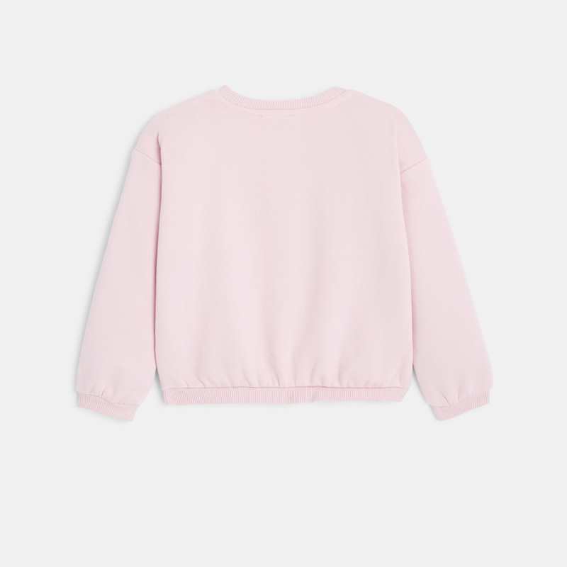 Sweat bébé fille molleton broderie bouclette violet Catimini