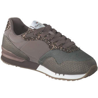 Pepe Jeans London Queen Sneaker in beige