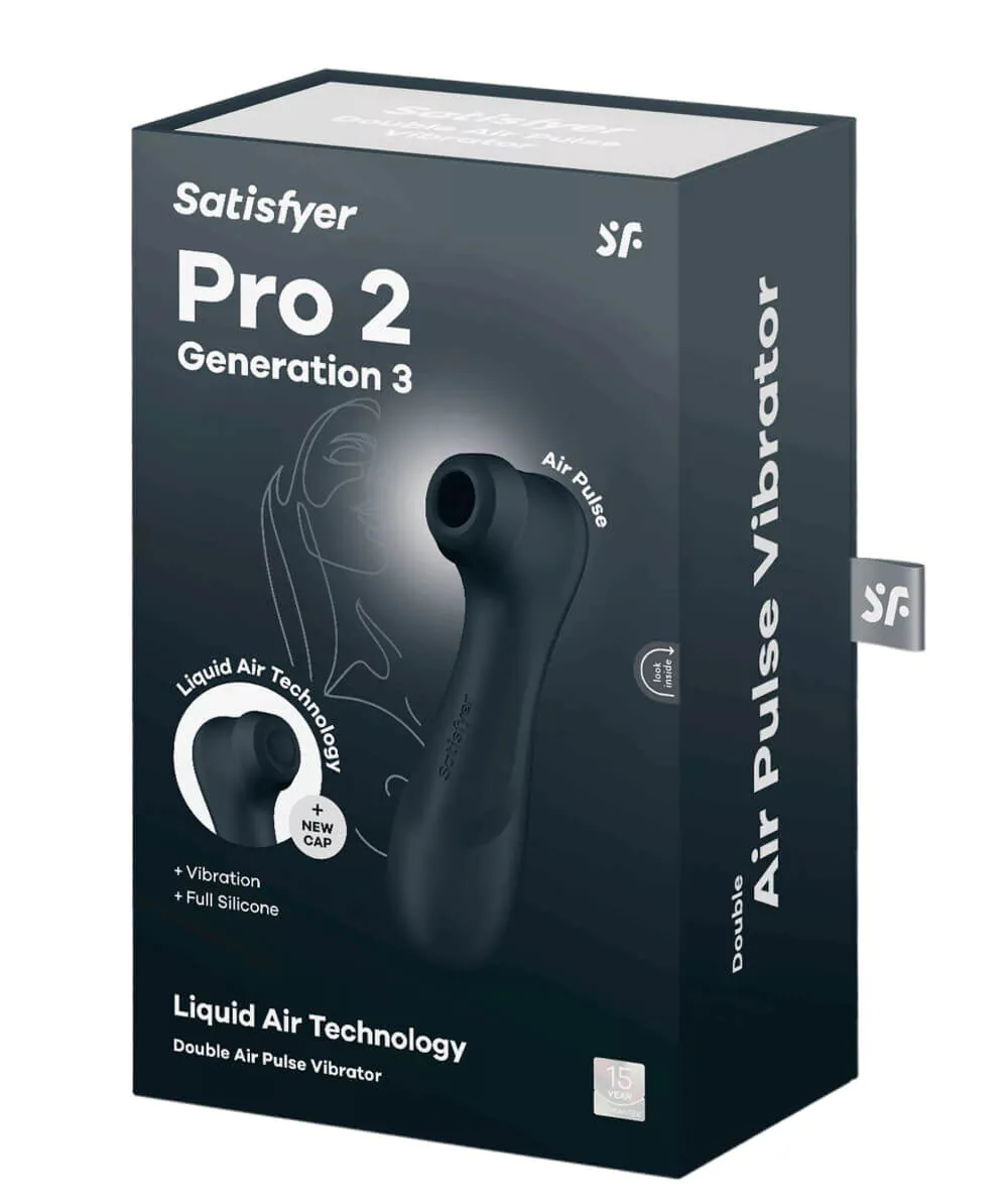 Satisfyer Masażer ProGeneration 3 med Liquid Air Black