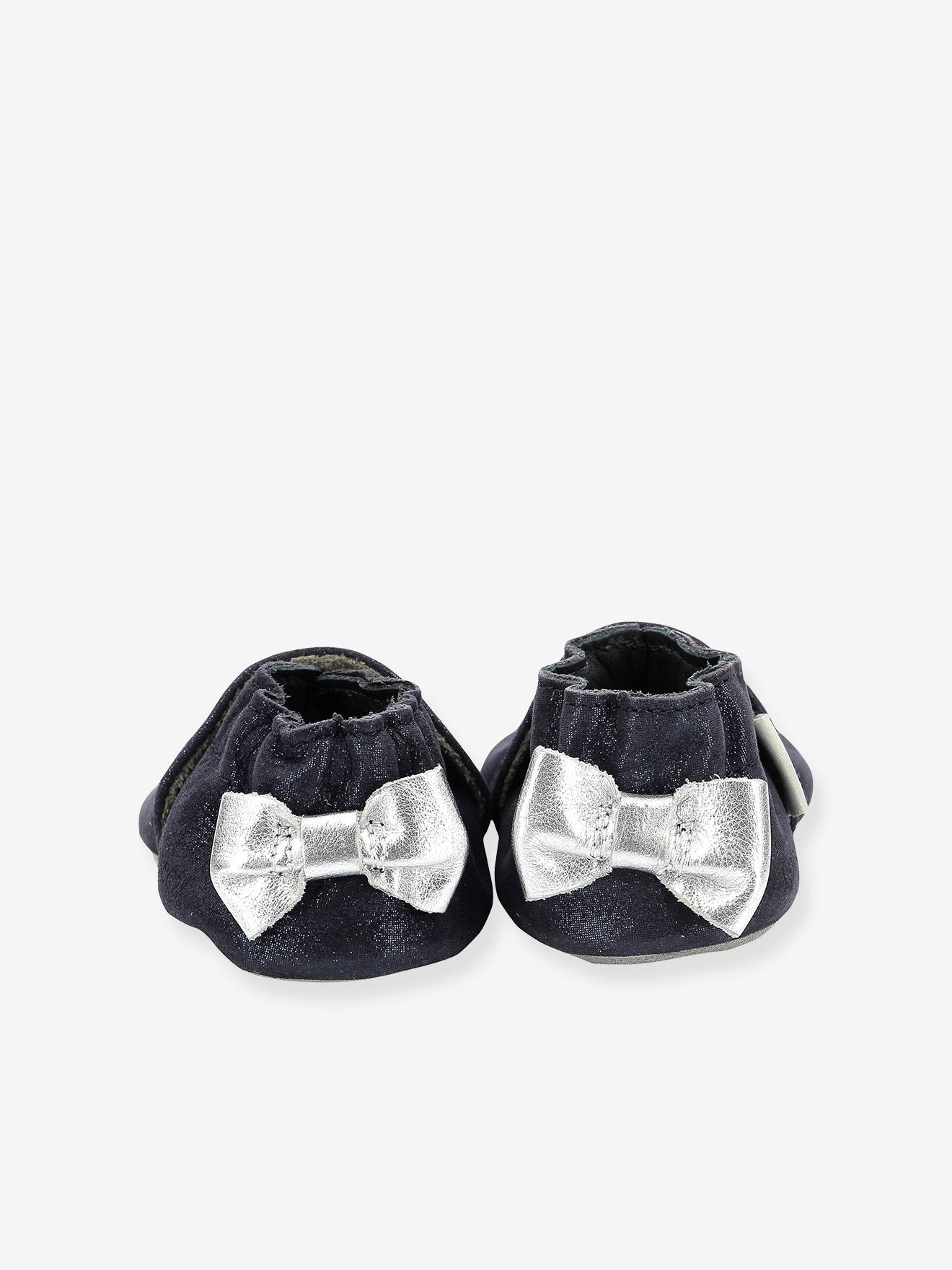 Chaussons cuir souple bébé fille Mini Love ROBEEZ© marine