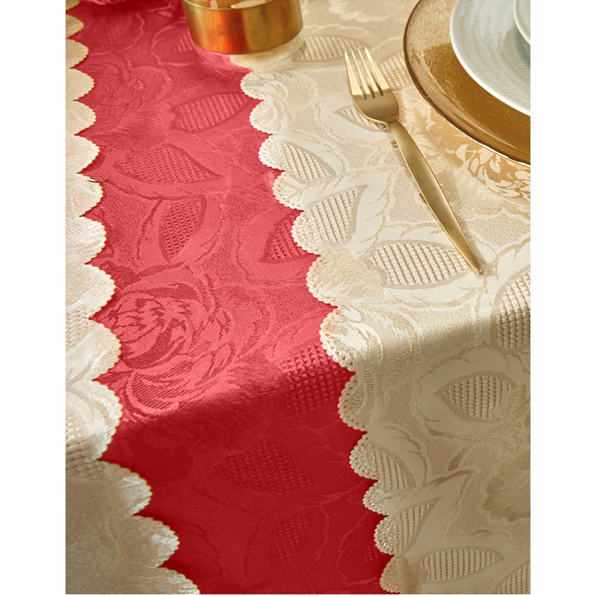 Nappe jacquard damassé