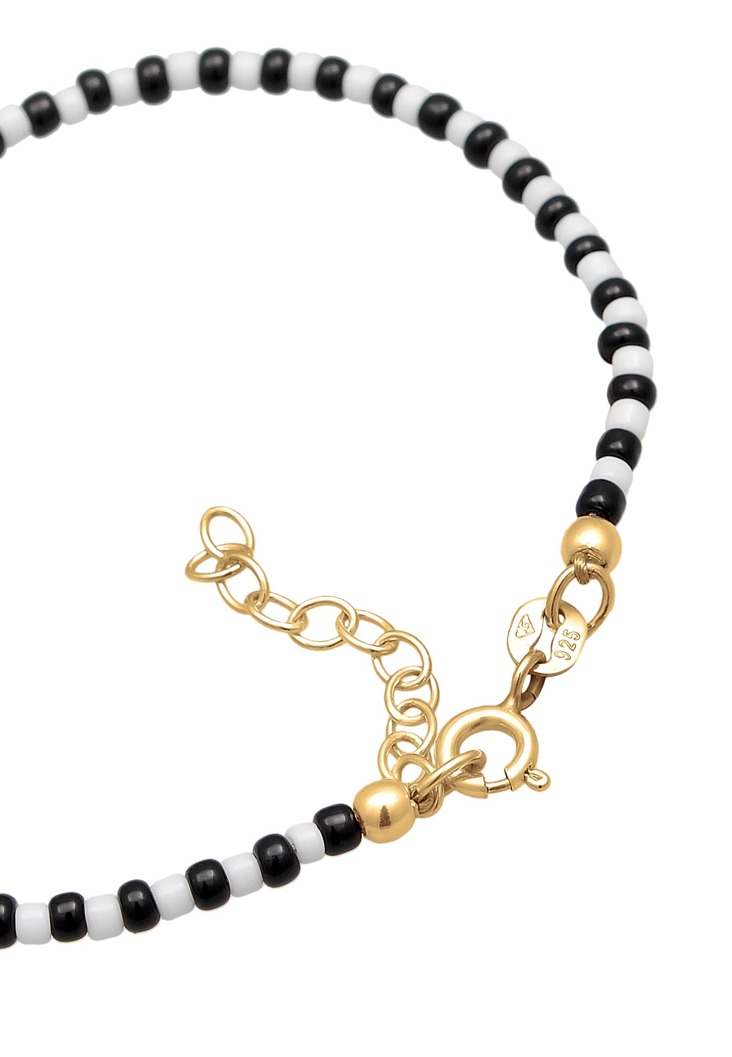 Elli Women's Baroque Pendant with Black and White Pearls and Freshwater Cultured Pearls in 925 Sterling Silver with Gold Plating