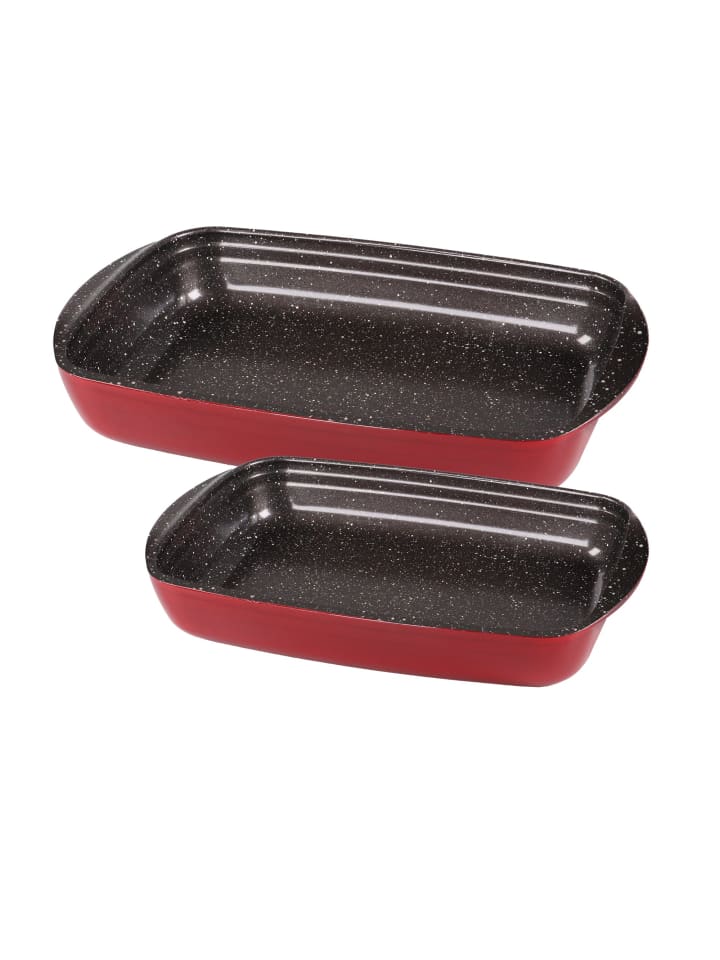 Stoneline Auflaufform Eckig Set 2-teilig in Rot günstig kaufen onesize