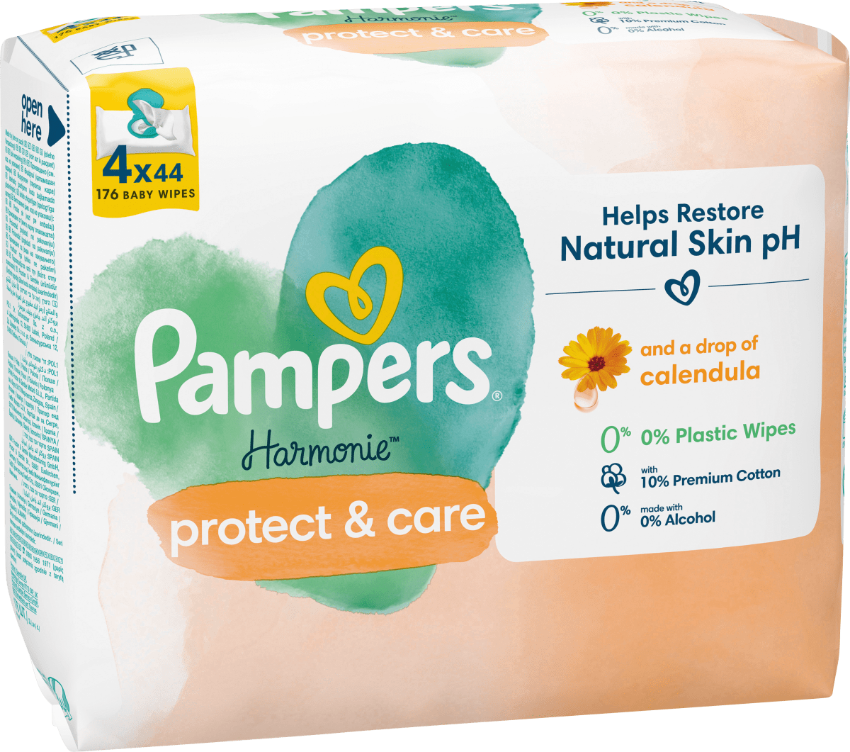 Feuchttücher Harmonie protect & care Calendula (4x44 St), 176 St