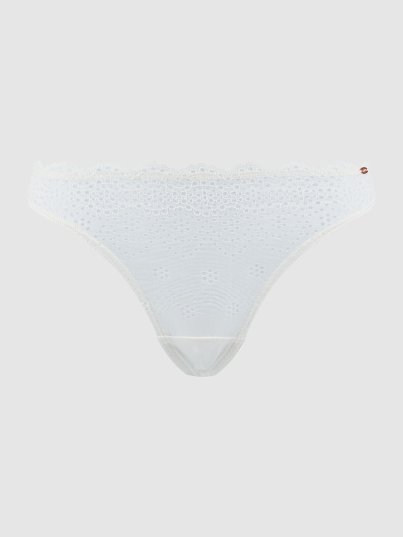 Tanga mit Spitze in weiß
