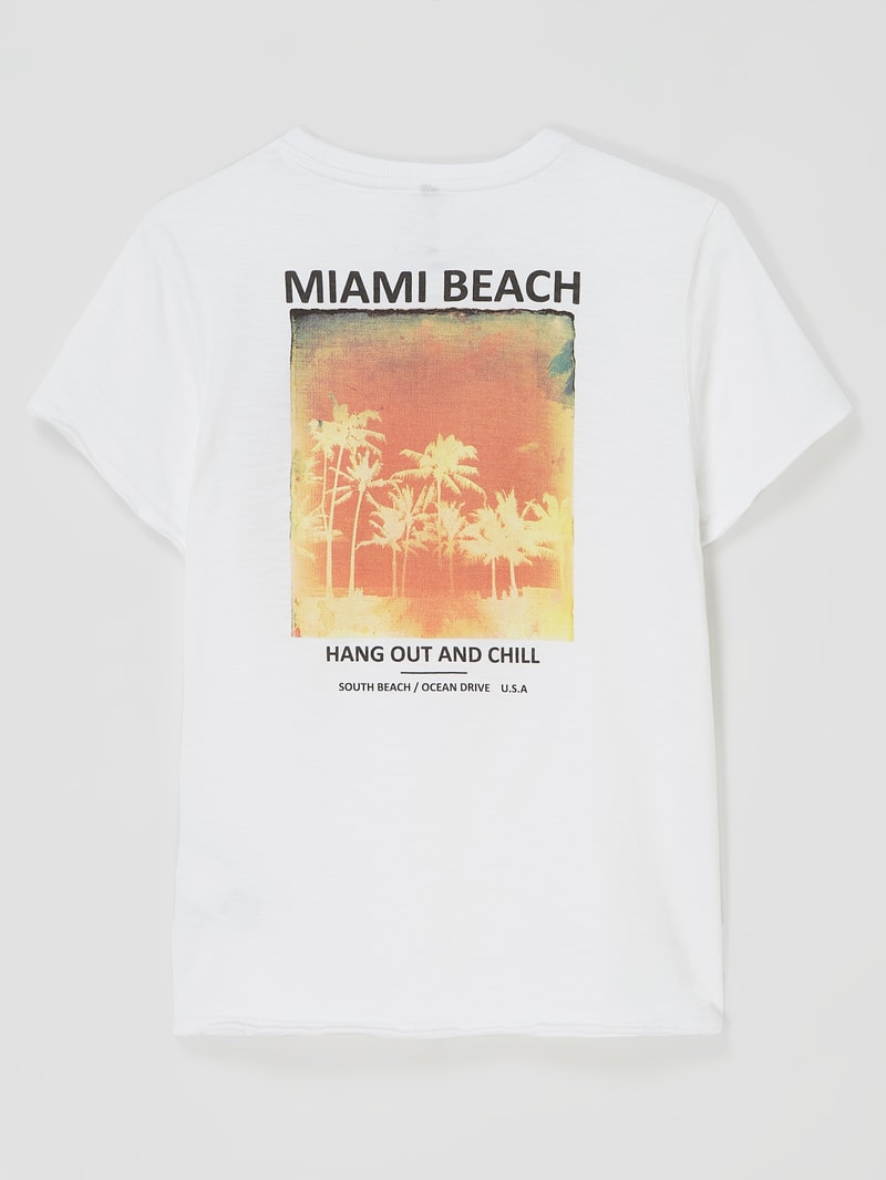 T-Shirt aus Baumwolle in weiß