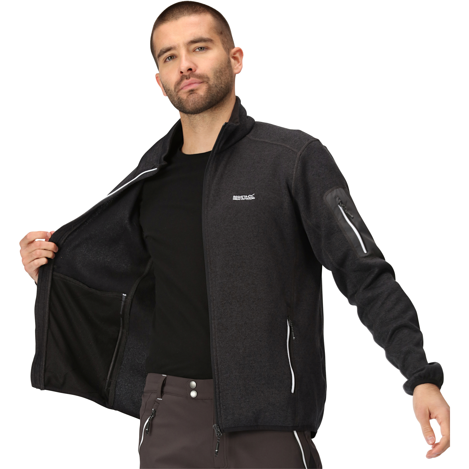Regatta Herren Fleecejacke Newhill (grau)