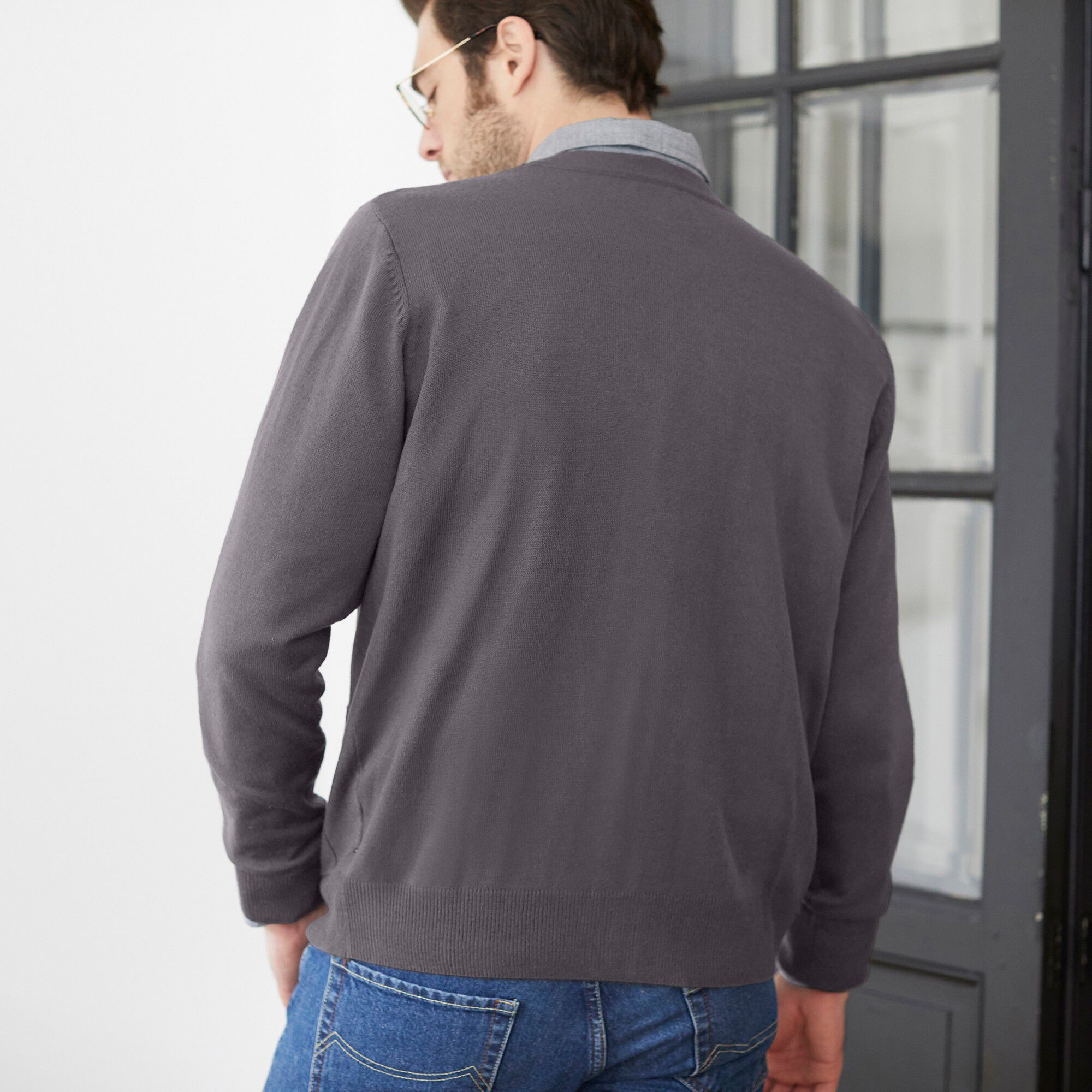 Gilet boutonné manches longues