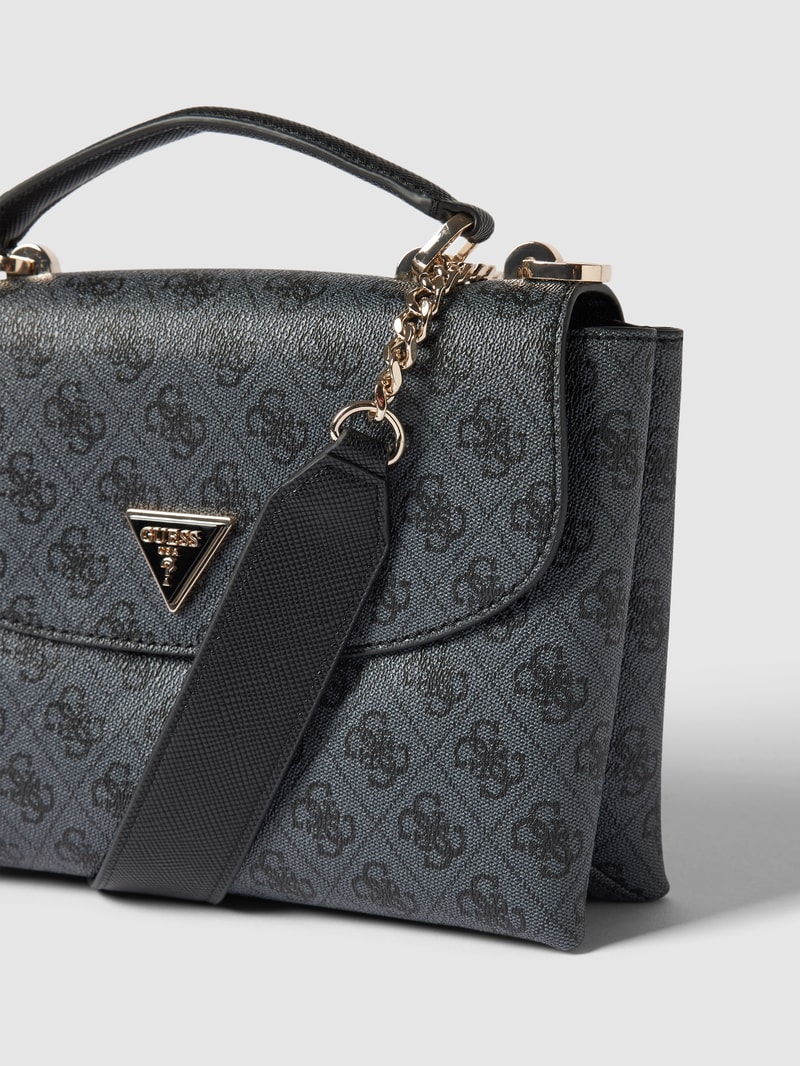 Handtasche mit Allover-Muster Modell 'CRAIG' in graphit
