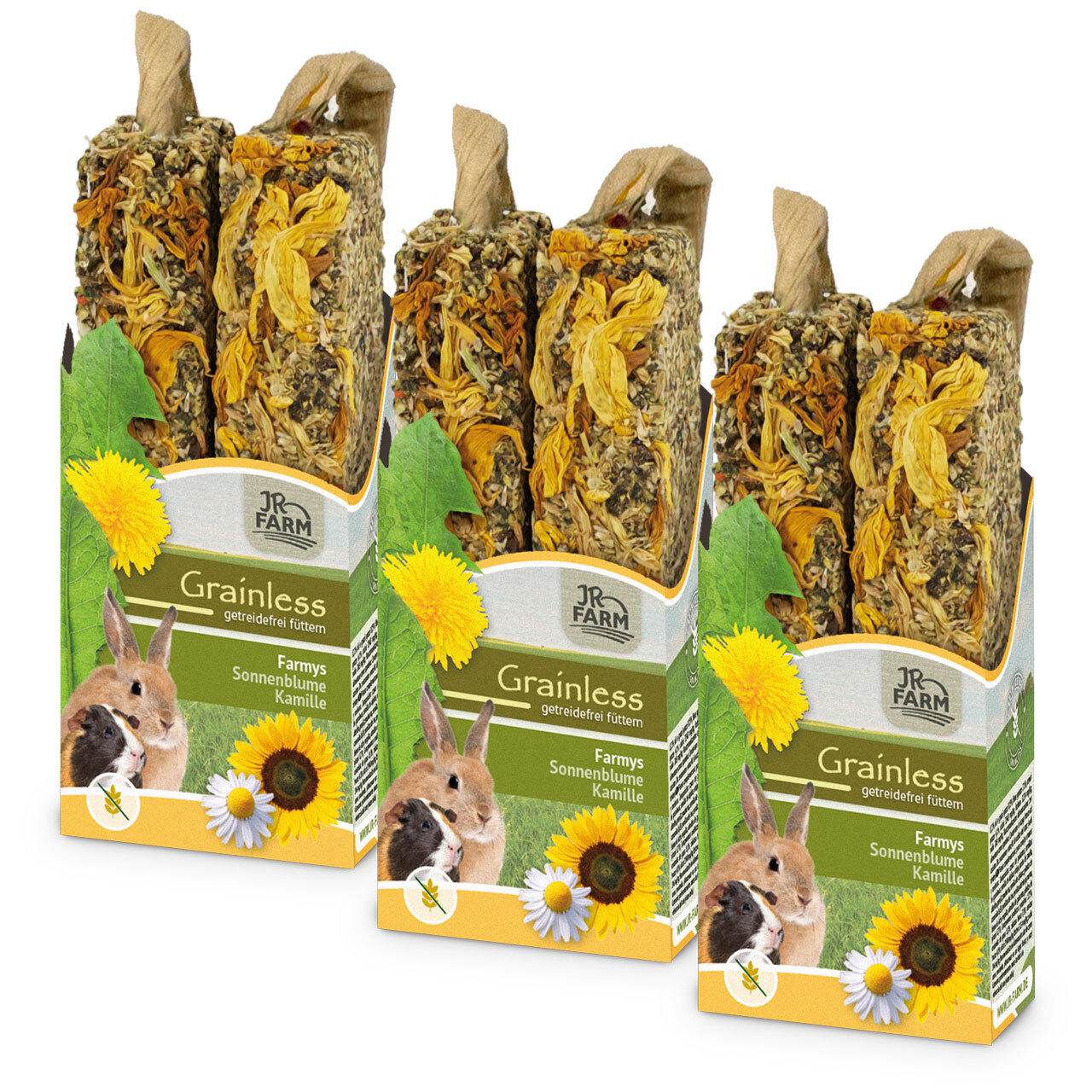 JR Farm Snacks JR Farm Grainless Farmy's Sonnenblume-Kamille 3Stk
